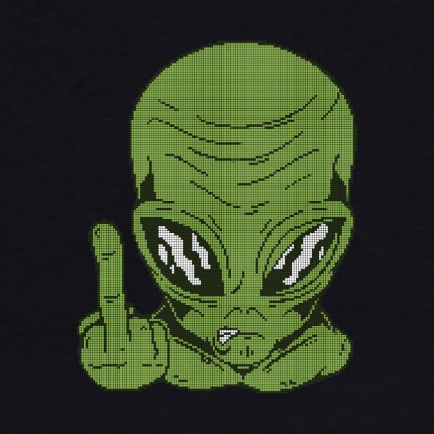 Fuck Off Alien - low-bit graphics - gift by sweetczak